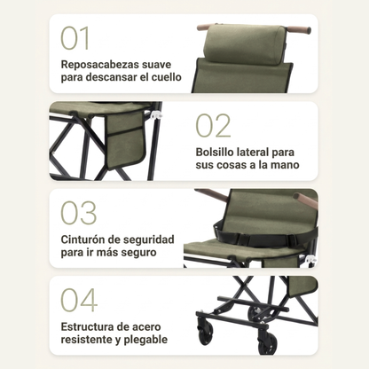 Silla de Ruedas Plegable
